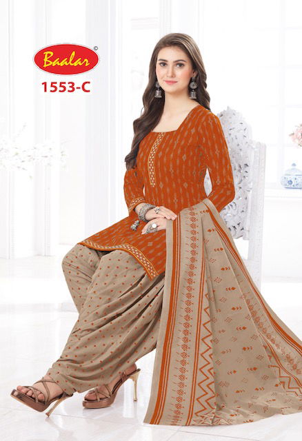 Baalar 1553 A To F Daily Wear Wholesale Printed Cotton Dress Material